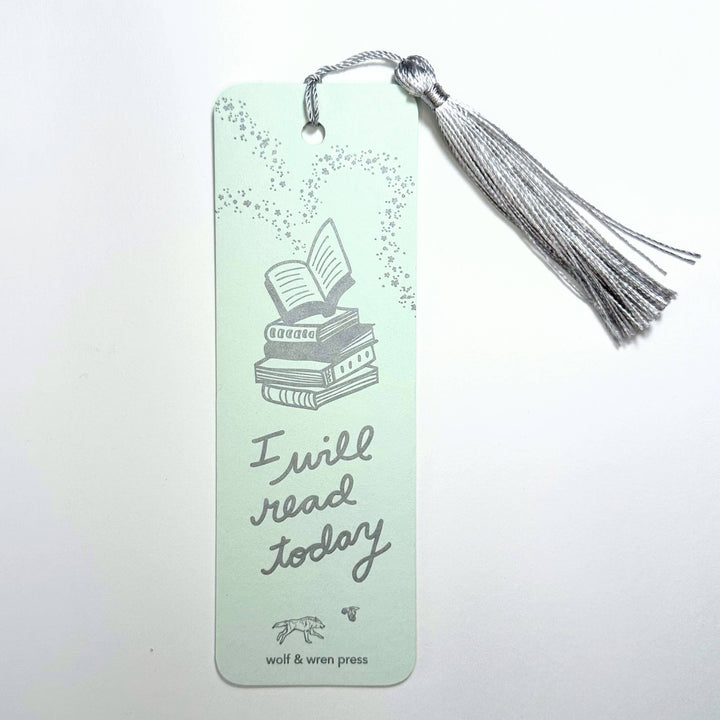 I Will Read Today Paper Bookmark