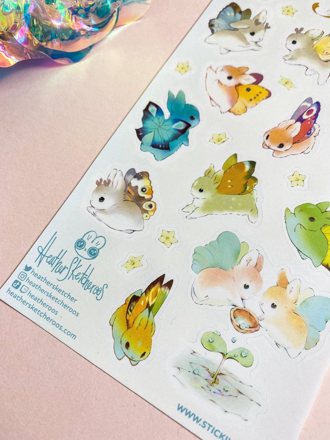 Bunnerflies Sticker Sheet