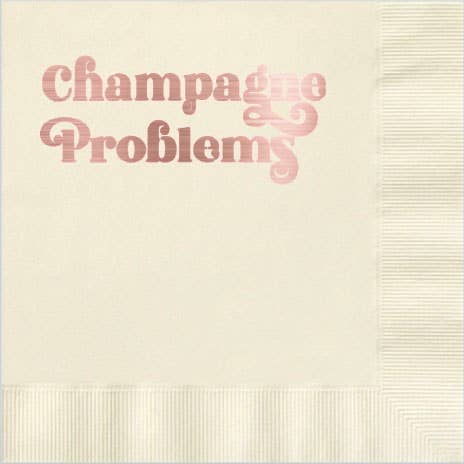 Champagne Problems  Cocktail Napkin, Box of 20