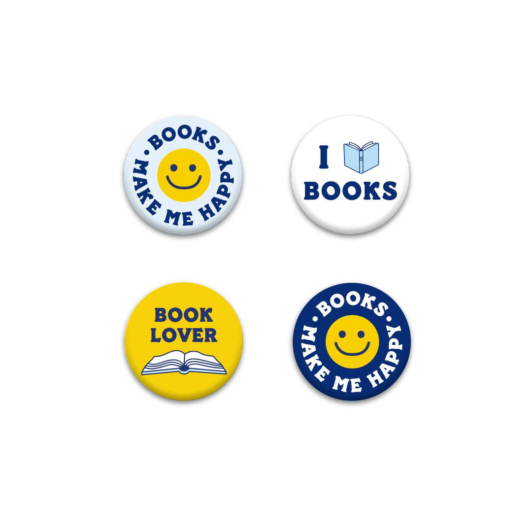 Happy Books Magnets, Set of 4