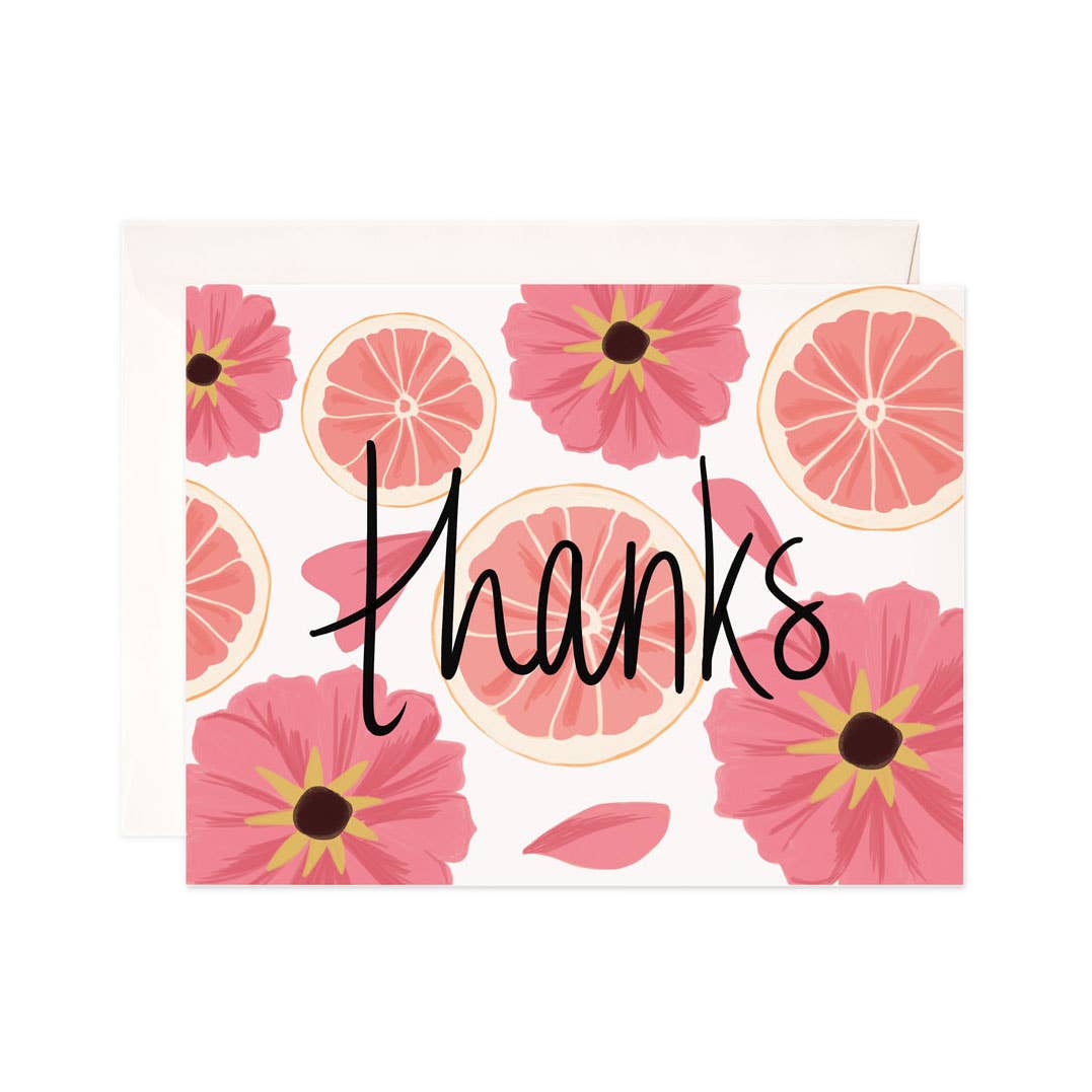 Grapefruit Thank You Card