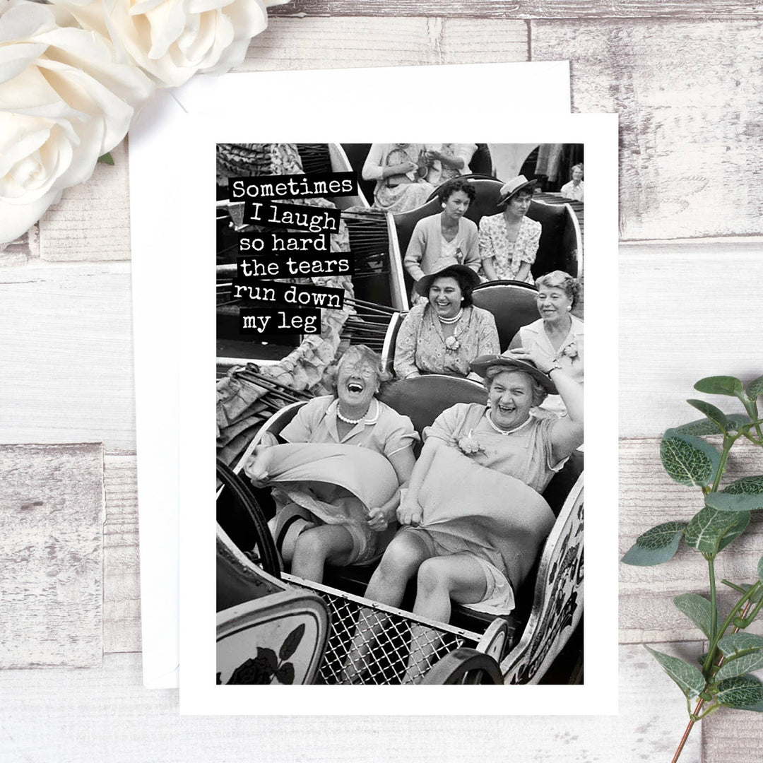 Laugh So Hard Greeting Card