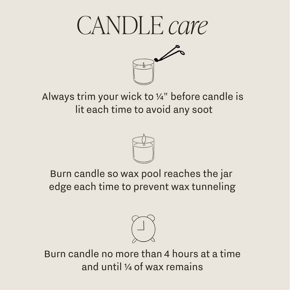 Candle care instructions 