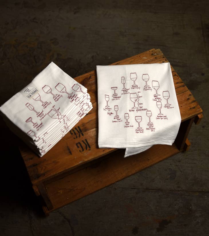 Wine Glassware Tea Towel