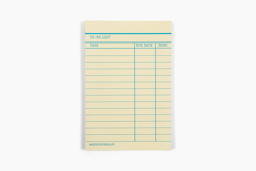 Library Card Notepad, 3 Colors