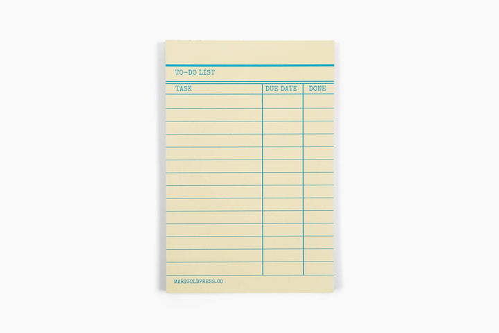 Library Card Notepad, 3 Colors