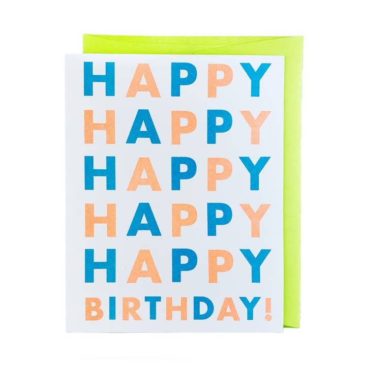 Happy Happy Birthday Card