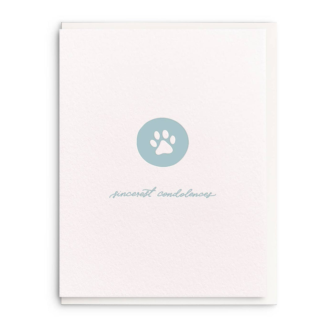 Image of pet paw print on a blue circle, with blue cursive text on a white background