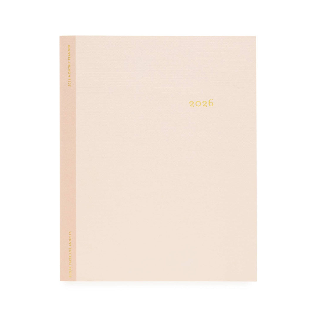 Planner cover in blush with '2026' stamped near the top