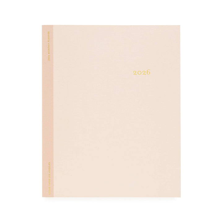 Planner cover in blush with '2026' stamped near the top