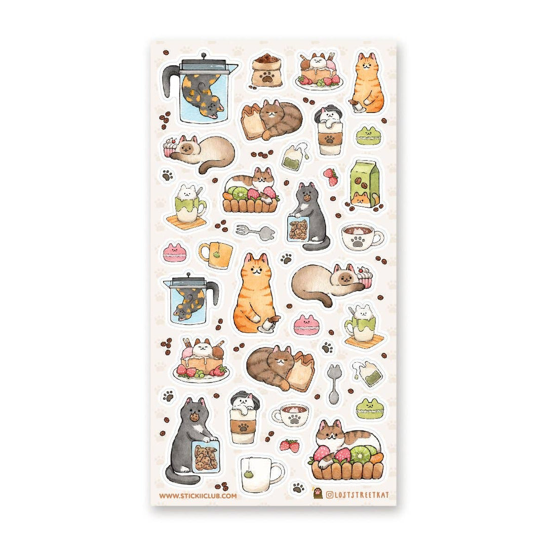 Cat Cafe Treats Sticker Sheet – Mood Janesville