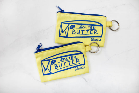 Butter Zipper Card Pouch with Keyring