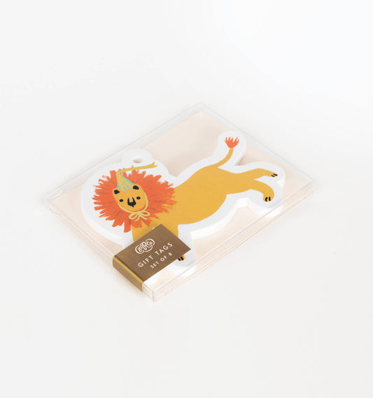 Party Lion Die-Cut Gift Tags, Pack of 8