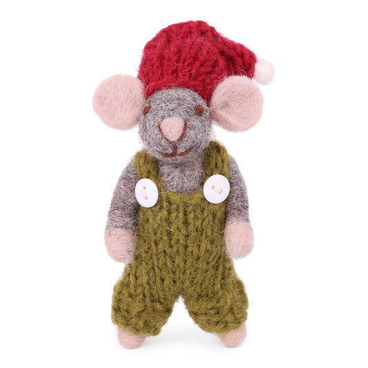 Felt Mouse with Green Pants