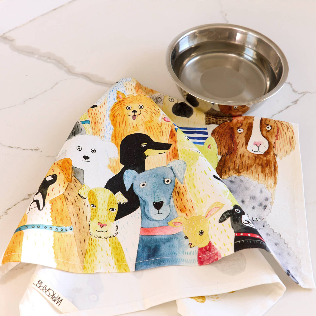 Dog Park Cotton Tea Towel