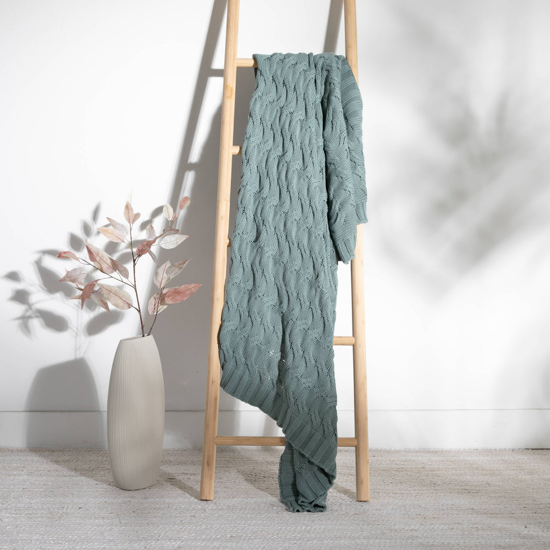 Chunky Cable Organic Cotton Throw