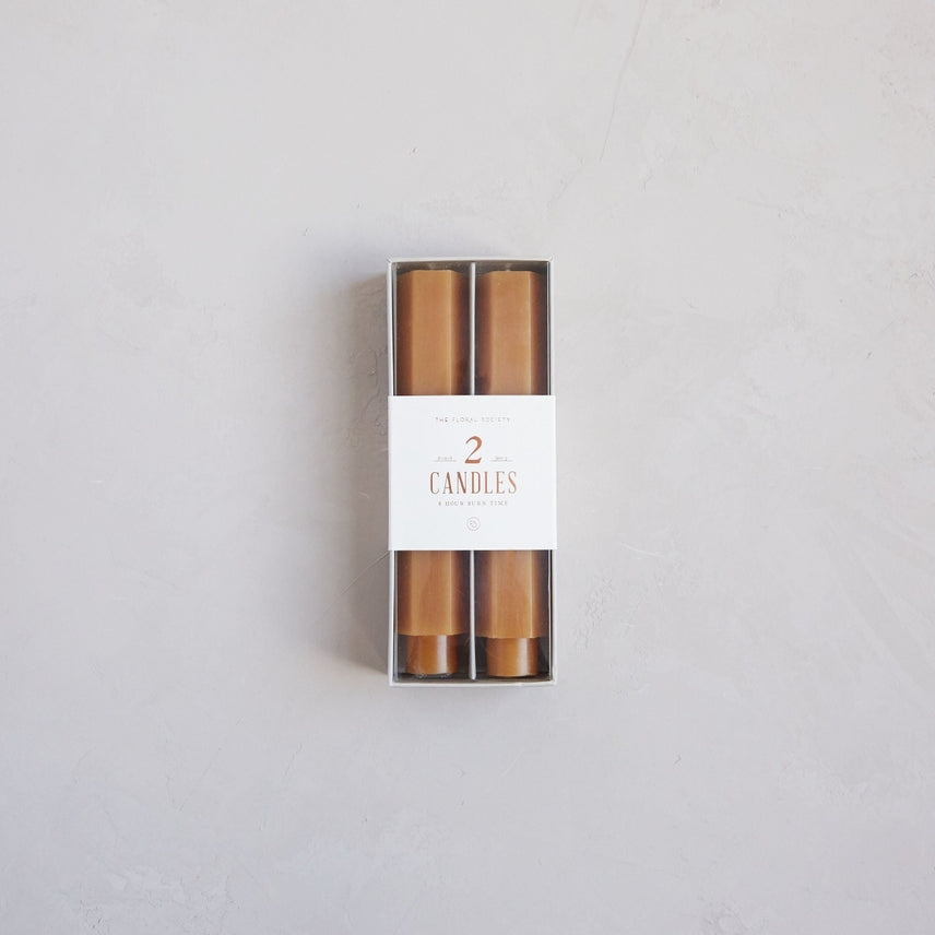 Fancy Taper Candles, 6", 4 colors