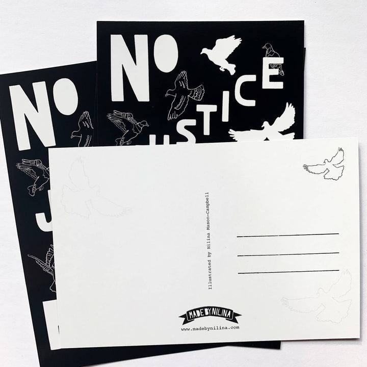 No Justice No Peace Postcard - Political Movement Message