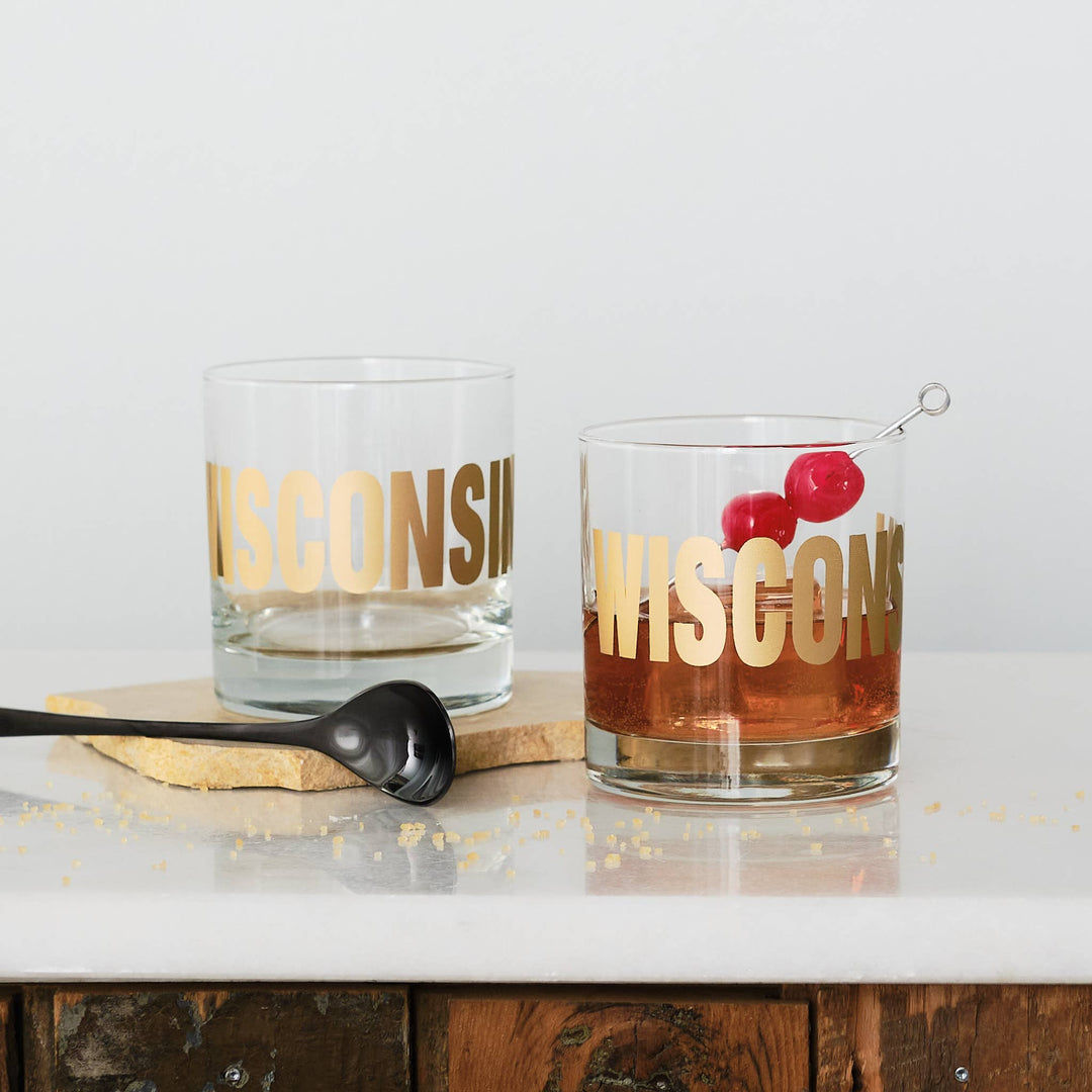 Wisconsin Rocks Glasses, 11 oz, 2 colors