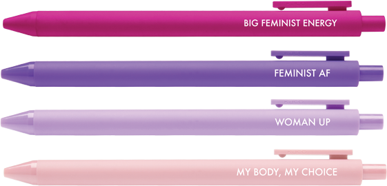 Feminist Gel Pens, Set of 4