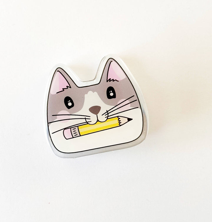 Pencil and Cat Paper Clip