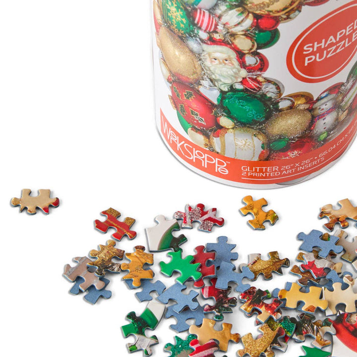 Holiday Ornament Wreath Puzzle, 1000 Pieces