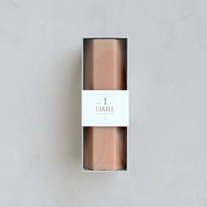 Fancy Hexagon Pillar Candles, 9", 3 colors