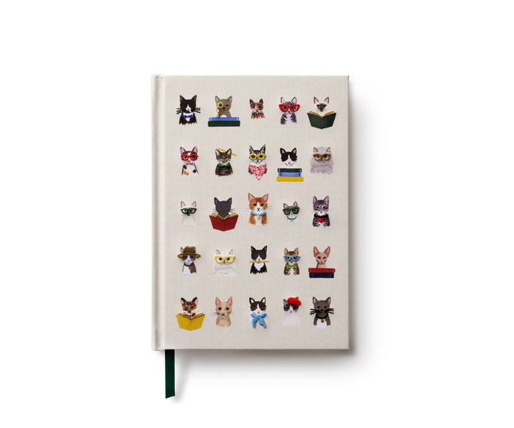 Studious Cats Embroidered Journal