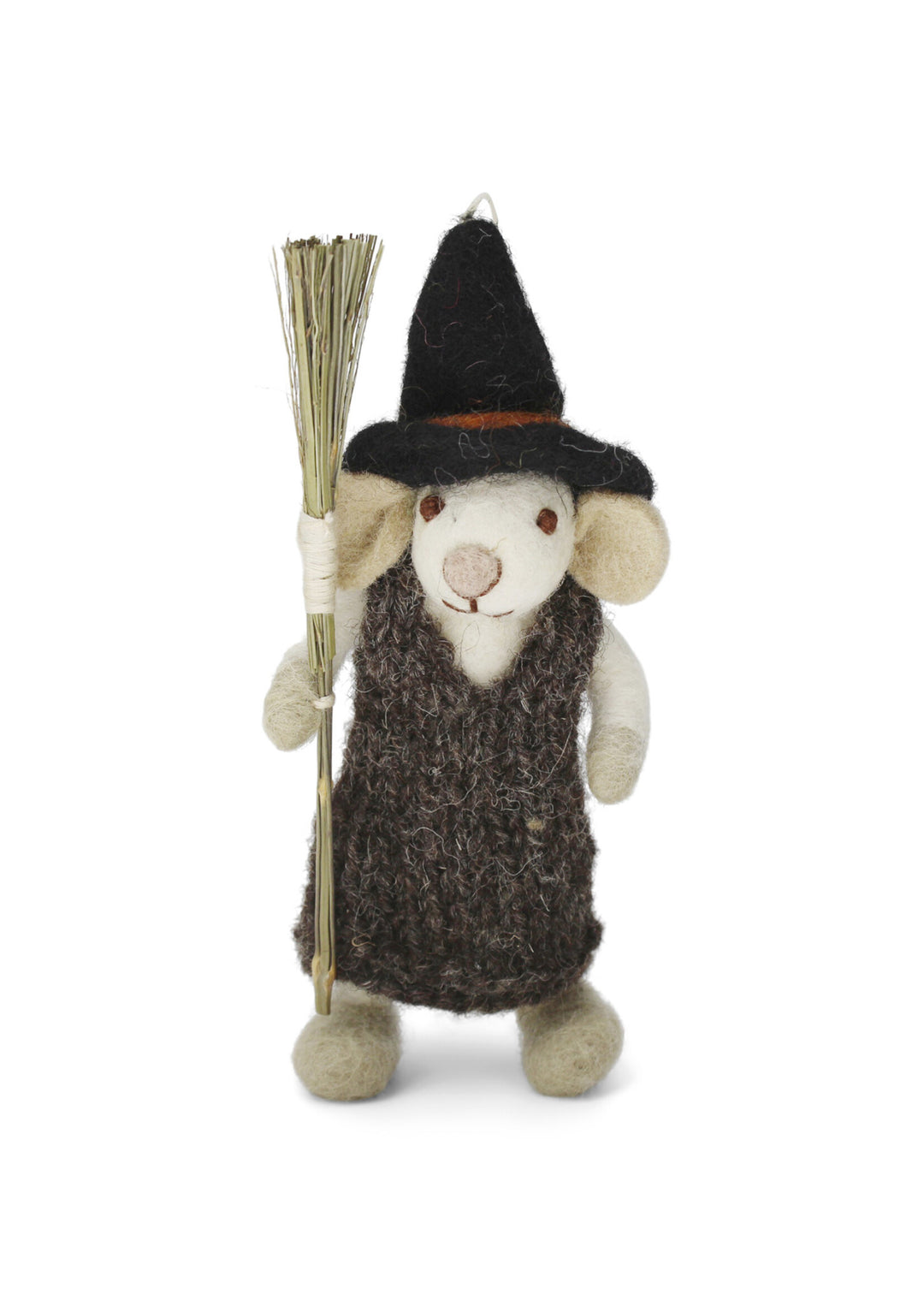 Felt Girl Mouse with Broom, 2 sizes