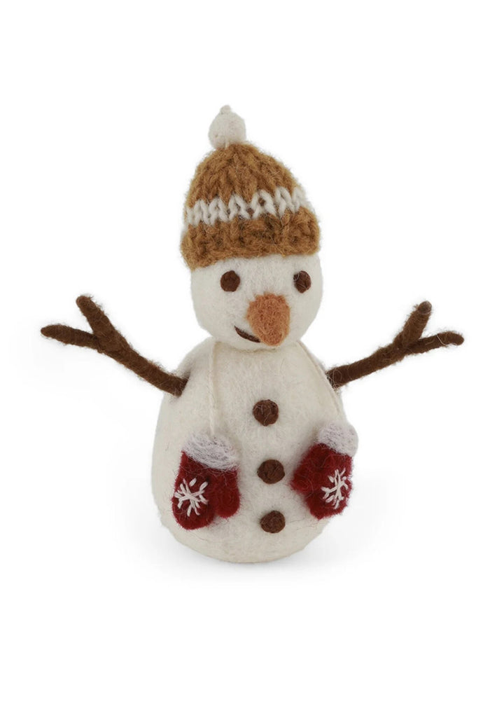 Felt Snowman with Hat and Mittens, 2 Colors