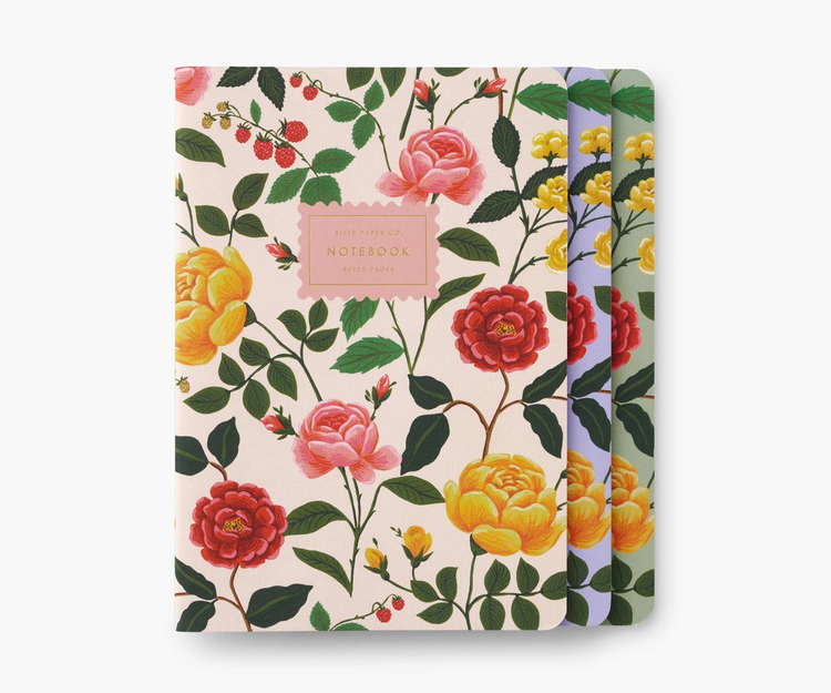 Assorted Notebooks, Set of 3, 4 Designs