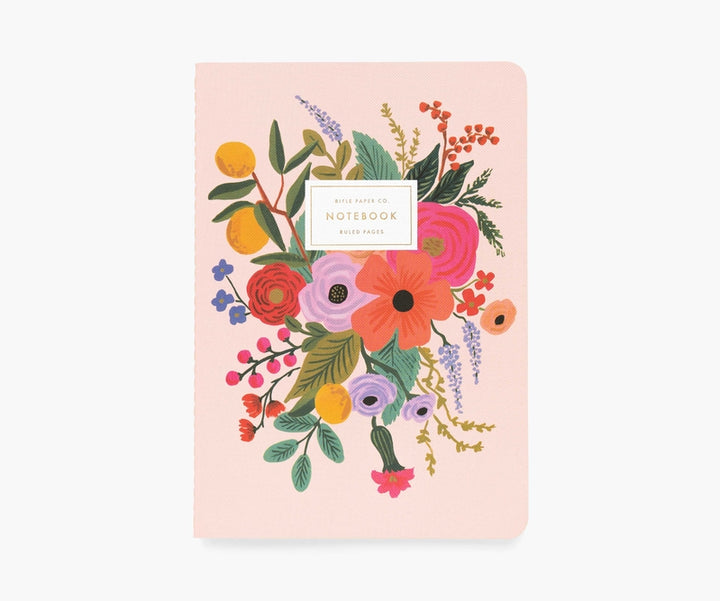 Garden Party Notebooks, set of 3 assorted