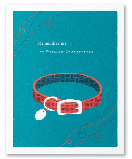 Remember Me Pet Sympathy Card