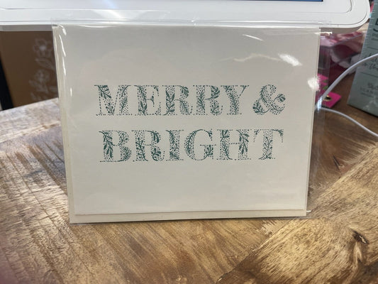 Merry and Bright Christmas Holiday Card