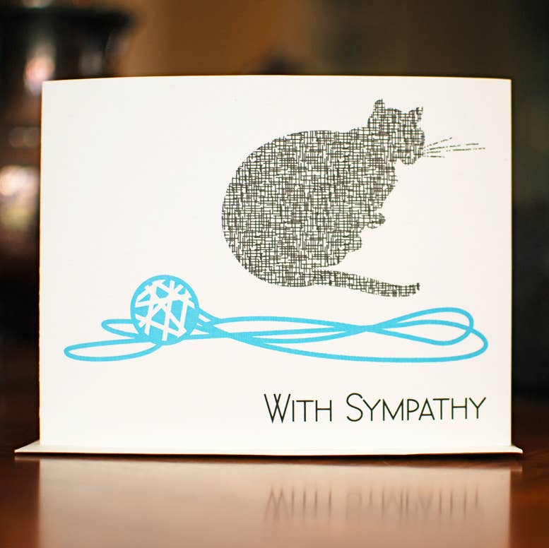 Shadow Cat Pet Sympathy Card