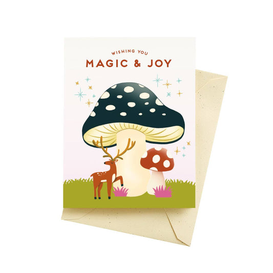 Magic Mushroom Christmas Holiday Card