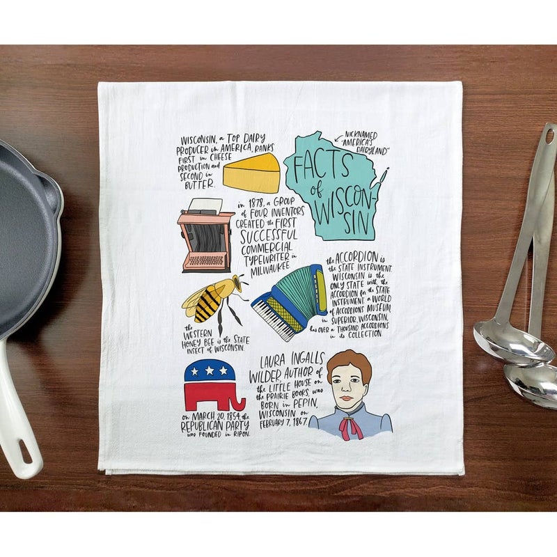 Wisconsin Facts Tea Towels