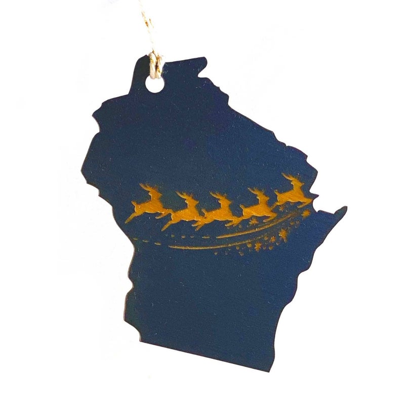 Wisconsin Reindeer Ornament