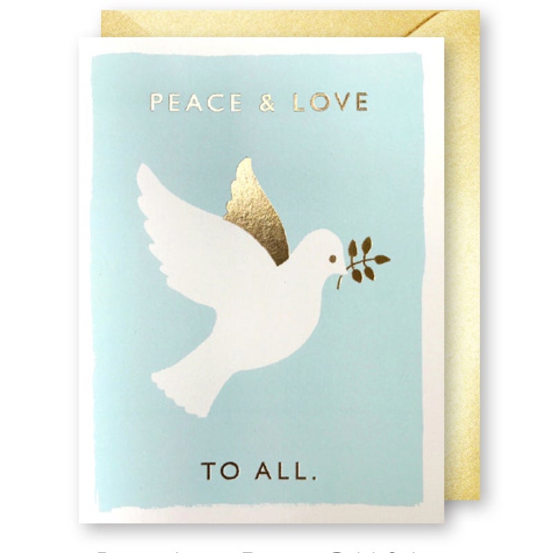 Peace Love Dove Christmas Holiday Card