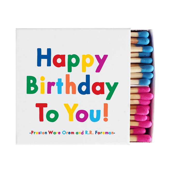 Happy Birthday To You Matchbox, box of 80