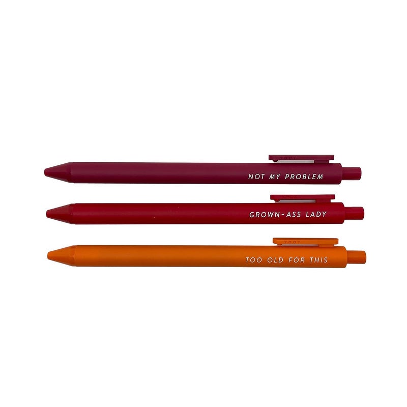 Pens for Grown Ass Ladies, set of 3