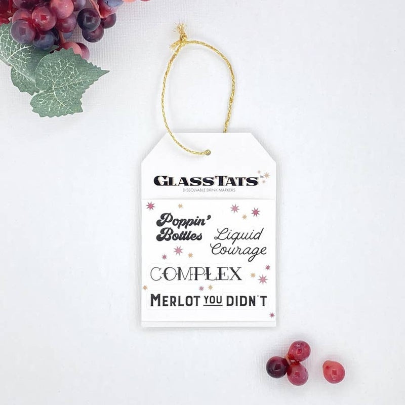 Wine Time Drink Markers Gift Tag