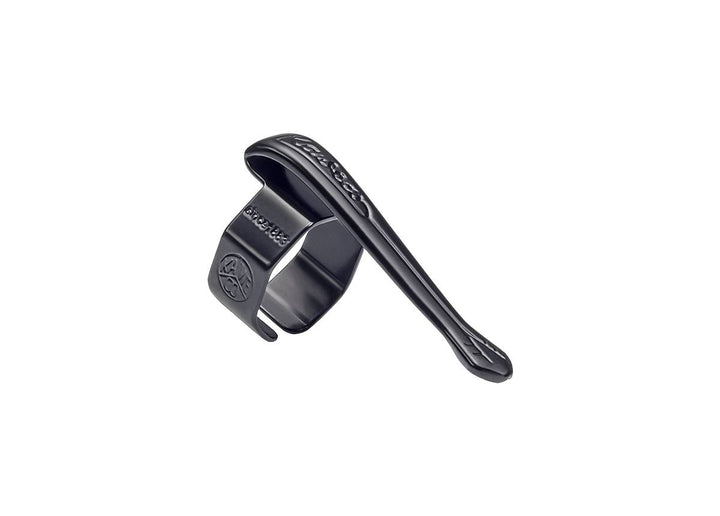 Black pen clip with vintage style.