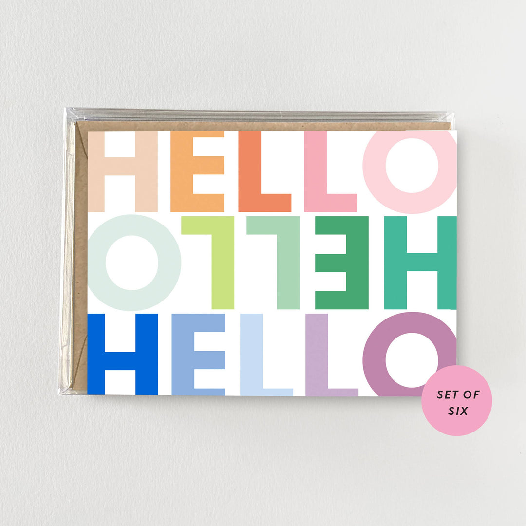 Boxed Cards, Hello, Set of 6