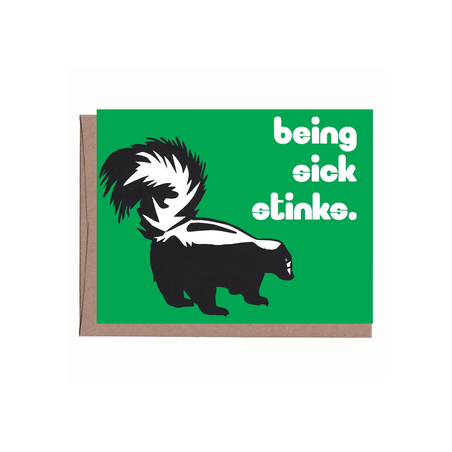 Get Well Skunk Greeting Card