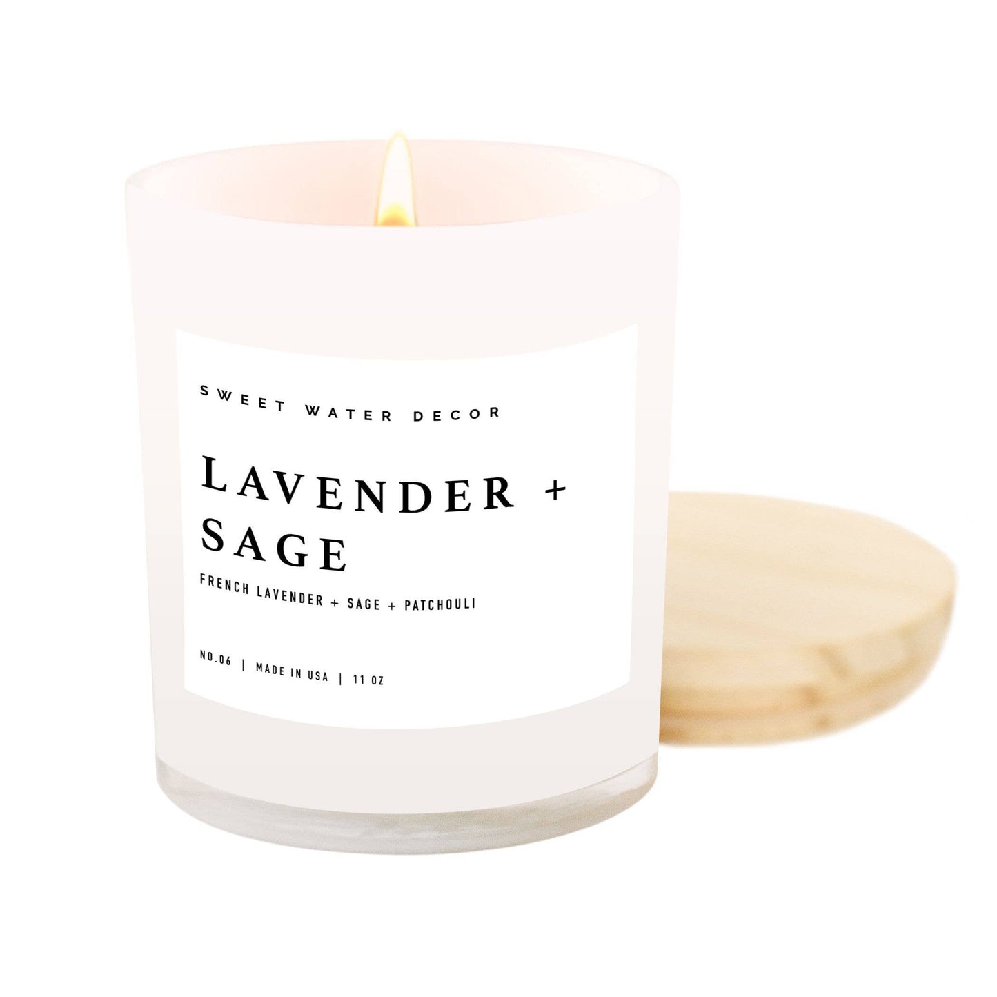 Lavender and Sage Soy Candle, 11 oz