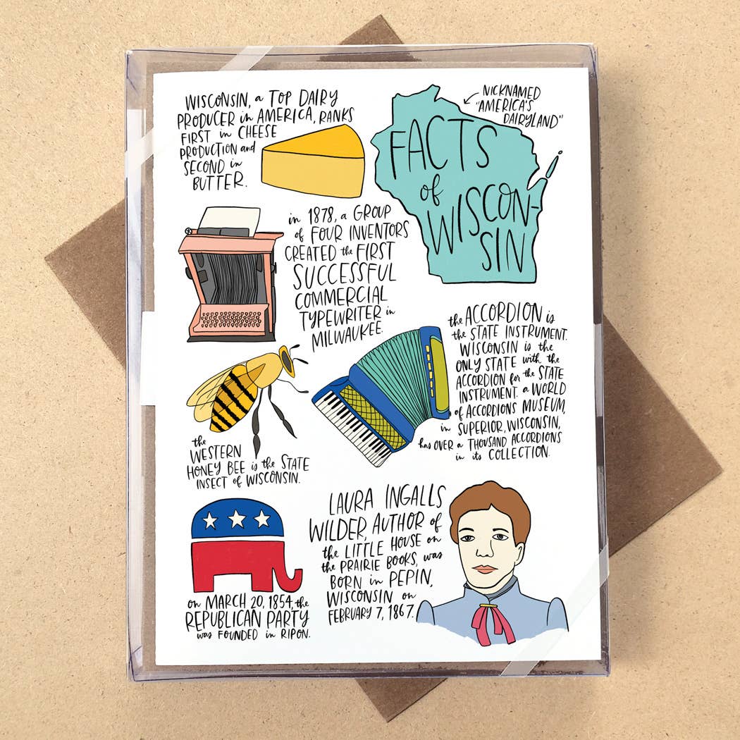 Boxed Cards, Wisconsin Facts, Set of 8