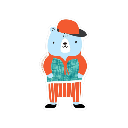 Blue Bear Vinyl Sticker