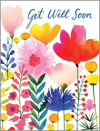 Cheery Flowers Get Well Card