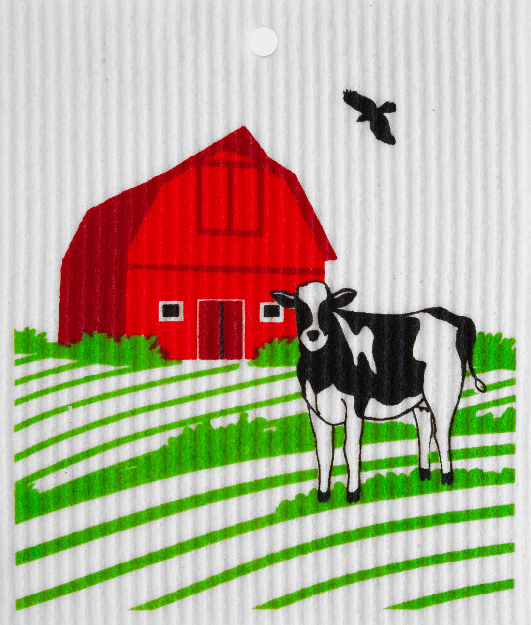 Cow & Barn Swedish Wash Towel